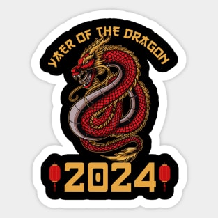 Year Of The Dragon 2024 Chinese Lunar 2024 Sticker